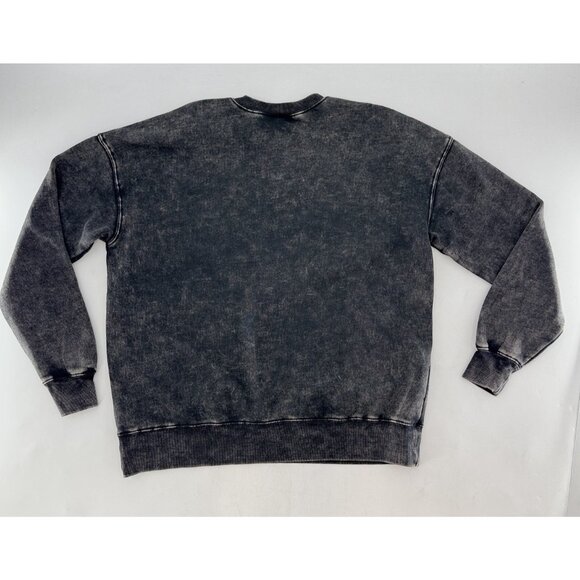 Wild Fable Manhattan Oversized Sweatshirt Black Stone Wash Bling Size XXS - Picture 2 of 6